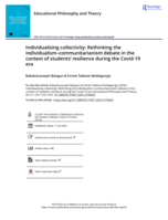 Individualising collectivity: Rethinking the individualism-communitarianism debate in the context of students' resilience during the Covid-19 era