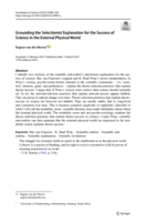 Grounding the selectionist explanation for the success of science in the external physical world