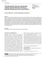 The potential for servant leadership to raise teacher morale in primary schools: Perspectives from South Africa