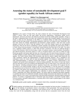 Assessing the status of sustainable development goal 5 (gender equality) in South African context
