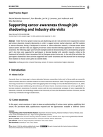 Supporting career awareness through job shadowing and industry site visits