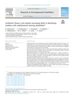 Arithmetic fluency and number processing skills in identifying students with mathematical learning disabilities
