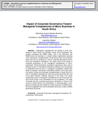 Impact of corporate governance toward managerial competencies of micro business in South Africa