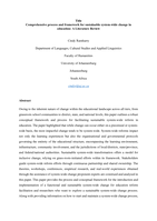 Title comprehensive process and framework for sustainable system-wide change in education: A literature review