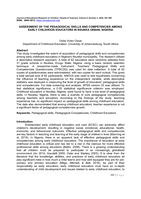Assessment of the pedagogical skills and competencies among early childhood educators in Nsukka Urban, Nigeria