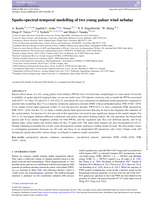 Spatio-spectral-temporal modelling of two young pulsar wind nebulae