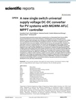 A new single switch universal supply voltage DC-DC converter for PV systems with MGWM-AFLC MPPT controller