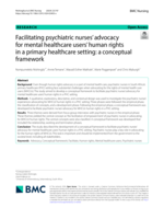 Facilitating psychiatric nurses’ advocacy for mental healthcare users’ human rights in a primary healthcare setting: A conceptual framework