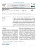 A political economy analysis of the electricity sector in Côte d'Ivoire