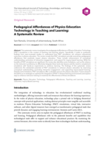 Pedagogical affordances of physics education technology in teaching and learning: A systematic review