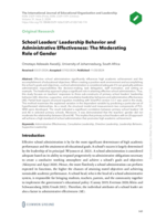 School leaders’ leadership behavior and administrative effectiveness: The moderating role of gender
