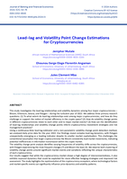 Lead-lag and volatility point change estimations for cryptocurrencies