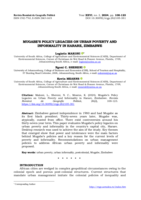 Mugabe’s policy legacies on urban poverty and informality in Harare, Zimbabwe
