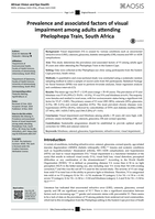 Prevalence and associated factors of visual impairment among adults attending Phelophepa Train, South Africa