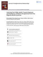 Learning from older adults' trauma exposure and resilience: Children's perspectives from five majority world countries