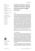 Students experience stories as lenses for sense-making of the transition to higher education