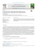 A skew-symmetric energy stable almost dissipation free formulation of the compressible Navier-Stokes equations