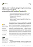 Empirical analysis of critical success factors for mechatronics implementation in architecture, engineering, construction and operations projects in Nigeria