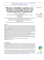 Mixture reliability analysis of a product consisting of new and remanufactured components