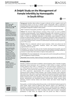 A Delphi study on the management of female infertility by homeopaths in South Africa