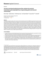 Security constrained optimal power flow solution for practical transmission grid using hybrid use of generating plant and network restructuring