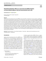 Photobiomodulation effects on neuronal transdifferentiation of immortalized adipose-derived mesenchymal stem cells