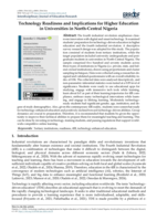 Technology readiness and implications for higher education in Universities in North-Central Nigeria