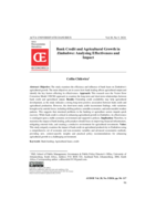 Bank credit and agricultural growth in Zimbabwe: Analysing effectiveness and impact