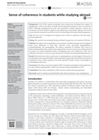Sense of coherence in students while studying abroad
