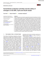 Humanitarian protection activities and the safety of strangers in the DRC, Syria and South Sudan