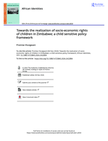 Towards the realization of socio-economic rights of children in Zimbabwe: A child sensitive policy framework