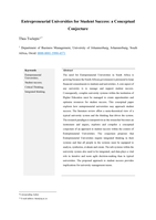 Entrepreneurial universities for student success: A conceptual conjecture