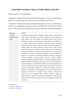 Leadership coaching for deans in public higher education