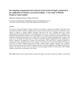 Investigating management-led corporate turnaround strategies compared to the application of business rescue proceedings: A case study of Rebosis Property Fund Limited