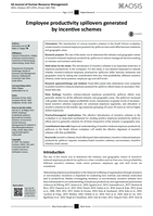 Employee productivity spillovers generated by incentive schemes