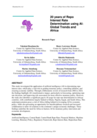 20 years of repo interest rate determination using AI: Global trends and Africa