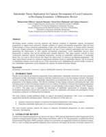 Stakeholder theory implications for capacity development of local contractors in developing economies: A bibliometric review