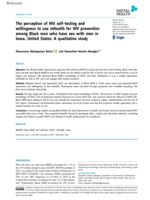 The perception of HIV self-testing and willingness to use mHealth for HIV prevention among Black men who have sex with men in Iowa, United States: A qualitative study