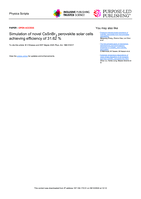 Simulation of novel CsSnBr3 perovskite solar cells achieving efficiency of 31.62