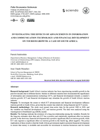 Investigating the effects of advancements in information and communication technology and financial development on tourism growth: A case of South Africa
