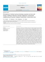 Perceptions of cultural and provisioning ecosystem services and human wellbeing indicators amongst indigenous communities neighbouring the greater limpopo transfrontier conservation area