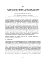 Water Infrastructure Asset Management (WIAM) and application using digital twin: Systematic review
