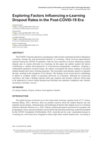 Exploring factors influencing e-learning dropout rates in the post-COVID-19 era