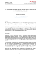 An overview of some aspects of children’s literature in indigenous languages