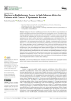 Barriers to radiotherapy access in Sub-Saharan Africa for patients with cancer: A systematic review