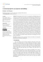 A sectoral perspective on corporate cash holdings