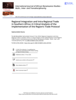 Regional integration and intra-regional trade in Southern Africa: A critical analysis of the implementation of the region’s trade protocol