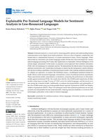Explainable pre-trained language models for sentiment analysis in low-resourced languages