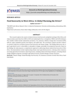 Food insecurity in West Africa: Is global warming the driver? "