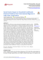 Social grants impact on household livelihoods: Empirical evidence from international migrants in Cape Town, South Africa
